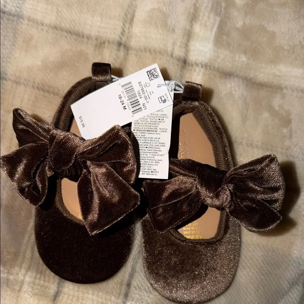 Old Navy Kids Brown Velvet Dress Shoes